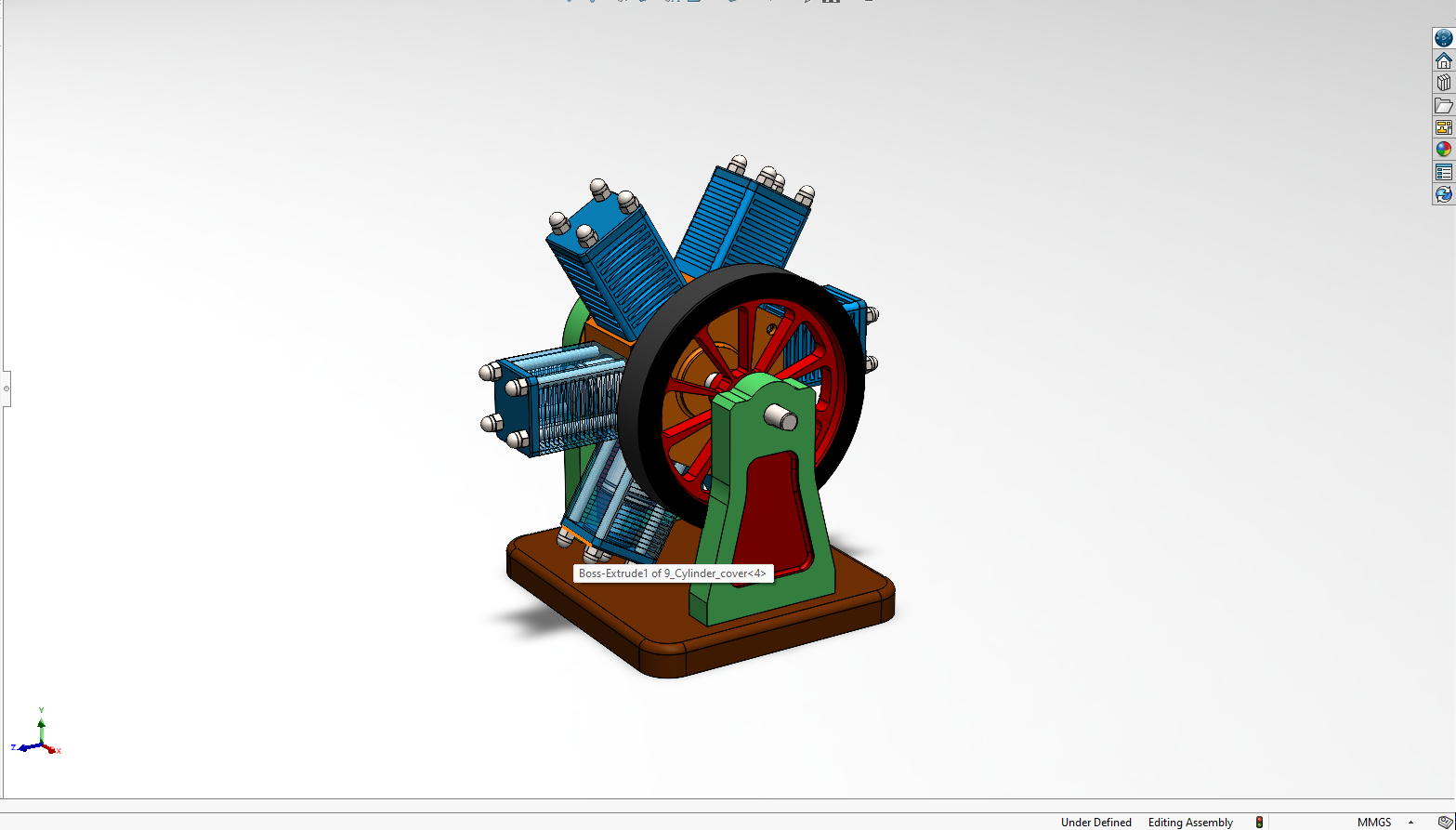 旋转式径向发动机模型